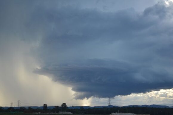 Western Sydney Severe storm cell with hail Friday April 7 2023