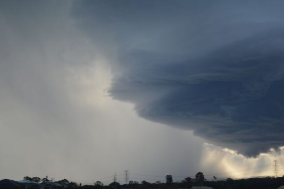 Western Sydney Severe storm cell with hail Friday April 7 2023