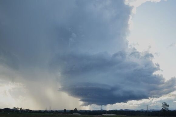 Western Sydney Severe storm cell with hail Friday April 7 2023