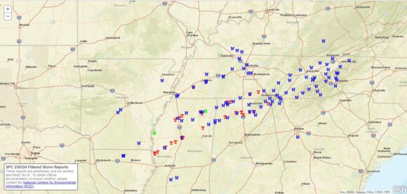 Mississippi Tornado event March 24 2023
