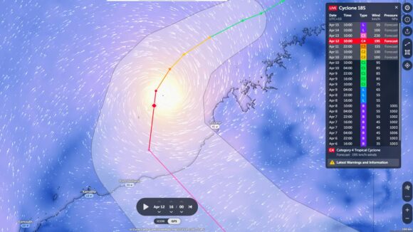 Tropical Cyclone Ilsa NW Western Australia April 10 2023