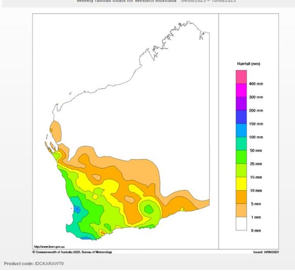 Strong cold front 5 to the 9 June 2023