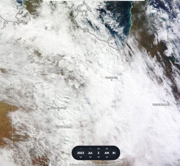 Unusual June and July rainfall Northern Australia Northern Territory and Queensland.