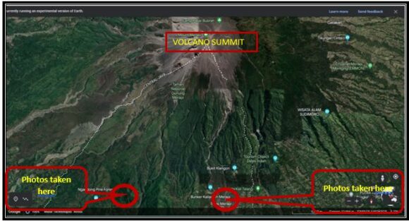 Active volcanoes, storms and volcanic eruptions Volcanic eruptions and thunderstorms - Gunung Merapi Indonesia July and August 2023.