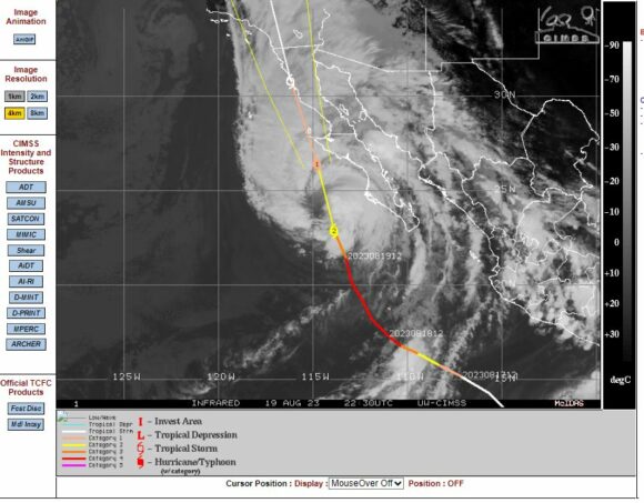 Hurricane Hilary August 2023.