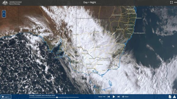 Heat, fires then heavy rain, storms and flooding SE Australia 3 to 5 October 2023.