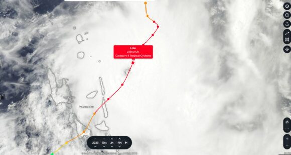 Tropical Cyclone Lola strikes Vanuatu.