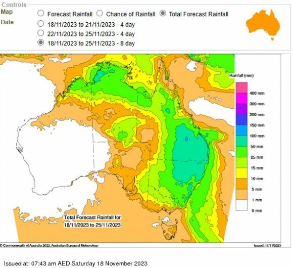 Rain and storm event 20 to 25 November 2023 Eastern Australia