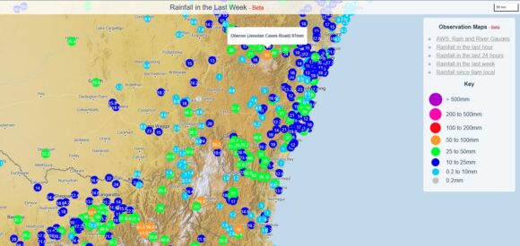 Rain and storm event of southern and eastern Australia 19 to the 25 November 2023.