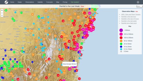 Rain, storms and floods for week 26 November to 1 December 2023 southern and eastern Australia.