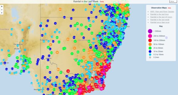 Rain, storms and floods for week 26 November to 1 December 2023 southern and eastern Australia.
