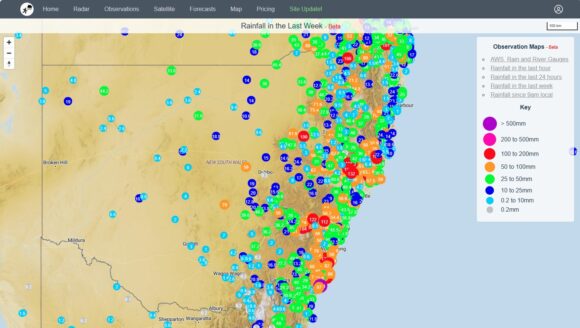 Rain and storm event. New South Wales 19 and 20 December 2023.