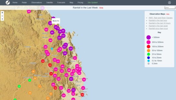 North East Queensland including relentless rain and flooding Cairns December 2023.