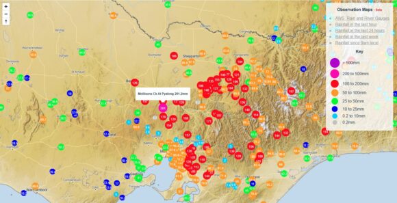 Heavy rain and flooding Northern Victoria January 7 and 8 2024