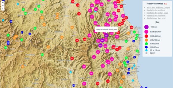 Heavy rain, storms and flooding South East Queensland and North East New South Wales 1 and 2 January 2024