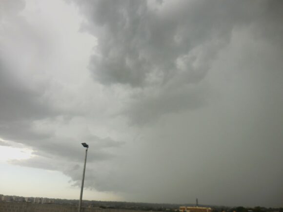 Strong thunderstorms impact Western Sydney and Victoria Tuesday afternoon 13 February 2024.