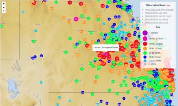 Heavy rainfall drenches inland Australia turning the red centre to the green centre March 21 to March 26 2024.