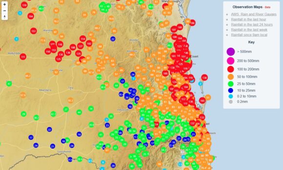 Heavy rainfall drenches inland Australia turning the red centre to the green centre March 21 to March 26 2024.