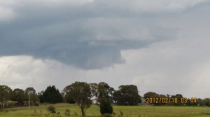 Interesting storm structure at Capertee 18 February 2012