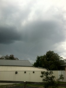 Funnel cloud possible tornado near Mudgee 1st April 2012
