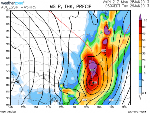 Ex-Tropical Cyclone Low 28th 29th January 2013 Sydney and Central NSW