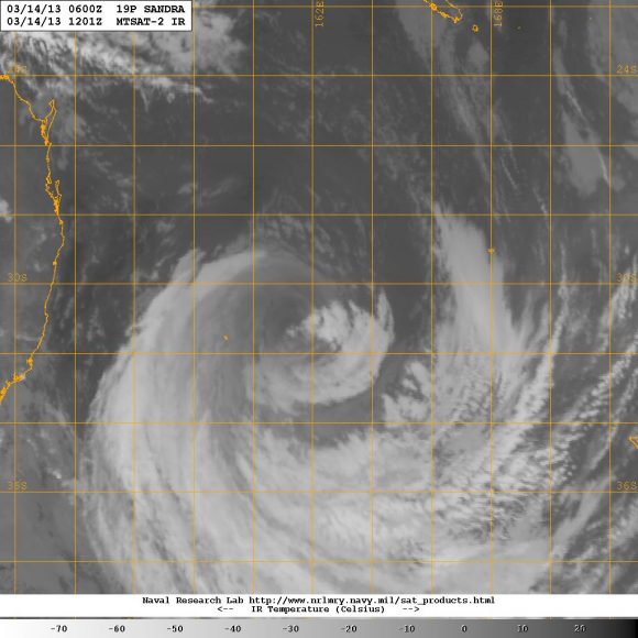 Tropical Cyclone Sandra warning for Lord Howe Island 2