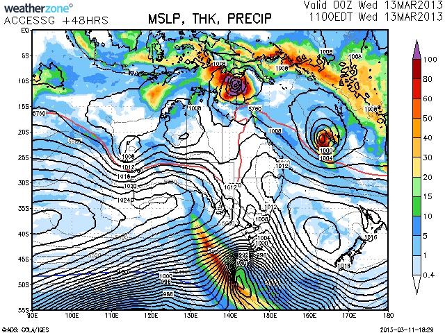 Another Tropical Low Forming 11th March 2013