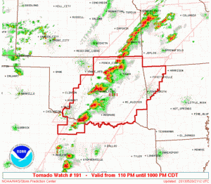 Tornadoes Oklahoma and North Texas 20th May 2013