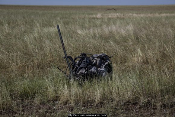 Vehicle tossed and destroyed in the El Reno Tornado 31st May 2013 2