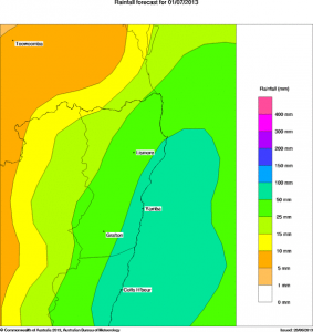 Developing East Coast Low