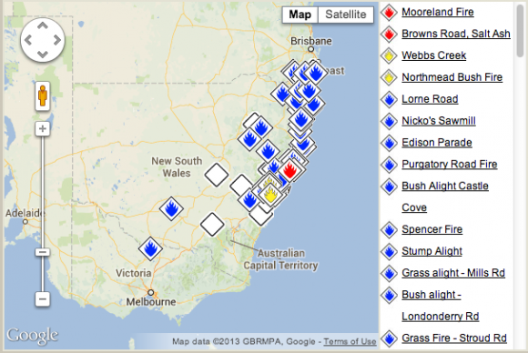 Heat and Total Fire Bans Across eastern NSW 13th October 2013