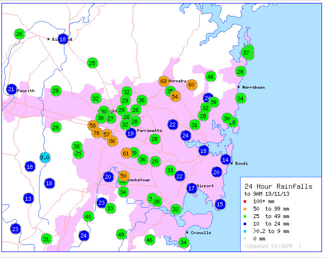 Rain and Storms from 18th November 2013 2