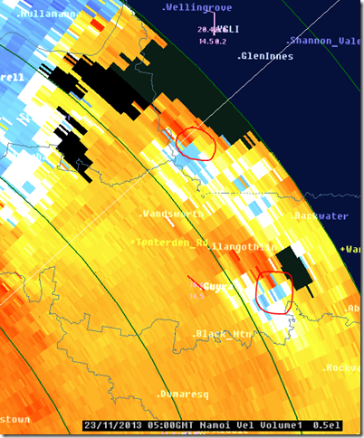 4 Tornadoes Confirmed near Guyra 23rd November 2013