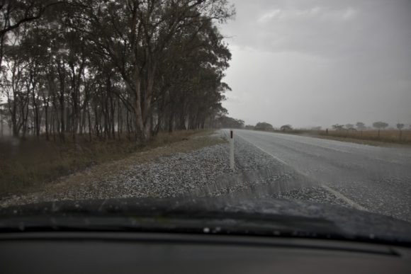 Hailstorms and hail drifts near Glen Innes 16th December 2013 3