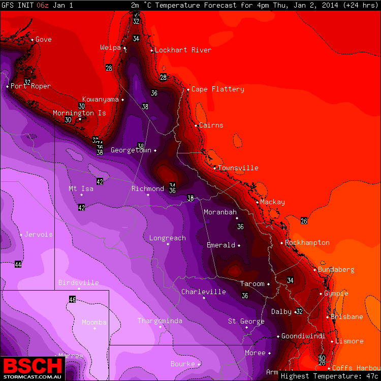 Heat Wave Conditions Queensland South Australia Northern Territory and Western NSW January 2014