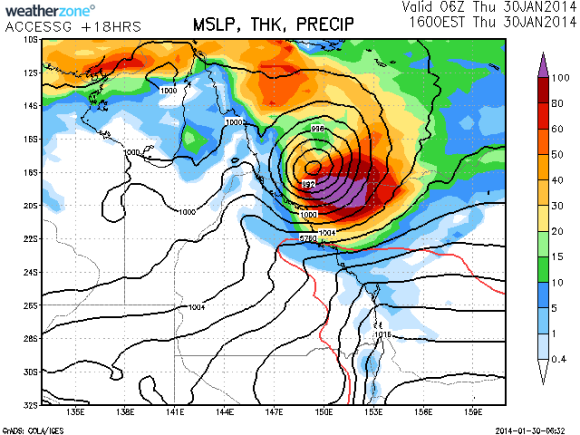Tropical Cyclone Advice for Townsville 30th January 2014 1