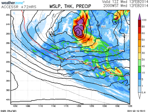 Heavy Rain and Flooding North Western Australia 10th February 2014