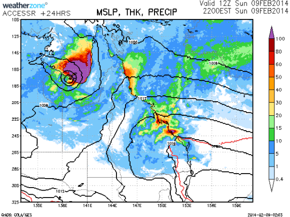 Extreme Rainfall Event 1.2metres of rain Cape York 9th February 2014 1