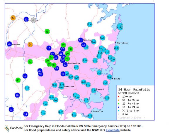Severe Storms hit Sydney 30th March 2014 2