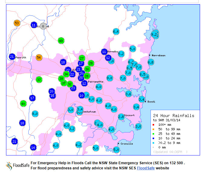 Severe Storms hit Sydney 30th March 2014 2