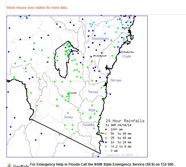 Rain Event NSW 4th April 2014 2