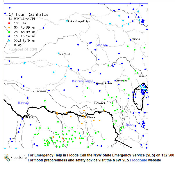 Rain Event   April 9th to 11th 2014 4