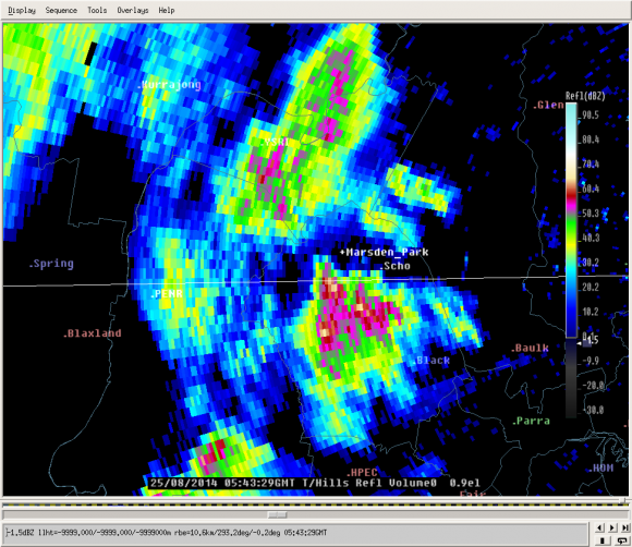 Base Rotation and Hook Echo on Radar 25th August 2014 7