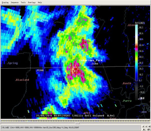 Base Rotation and Hook Echo on Radar 25th August 2014 13