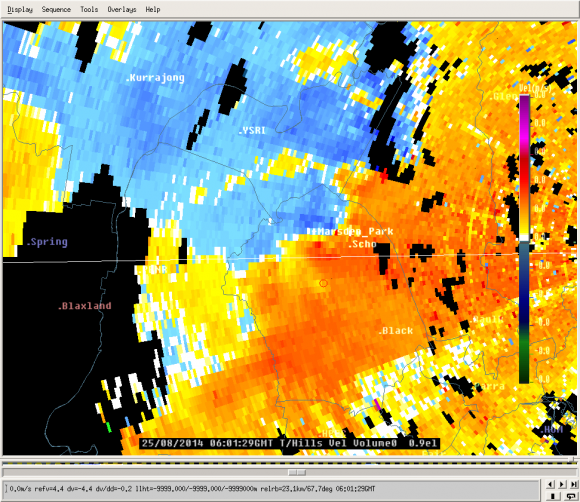 Base Rotation and Hook Echo on Radar 25th August 2014 14