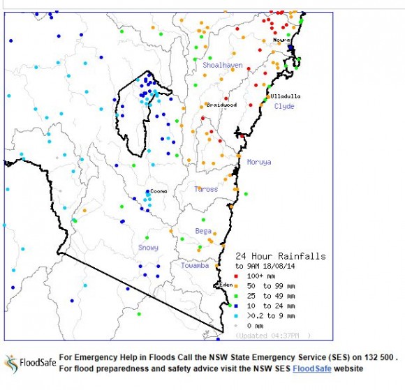 Heavy Rain Event East Coast Low 16th-17th August 2014 3