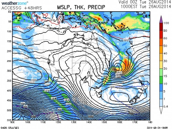 Another East Coast Low 26th to 27th August 2014 1