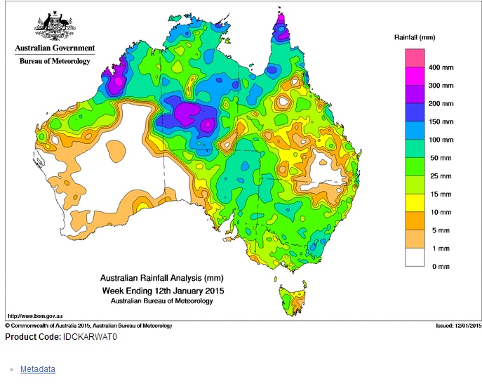 Significant rainfall event 9 to 14 January 2015 for SE Australia 1