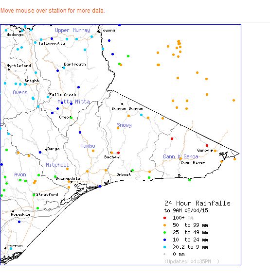 Strong cold front Vic / NSW - Cold and possible snow to Victorian Alps 6 and 7 April 2015 2