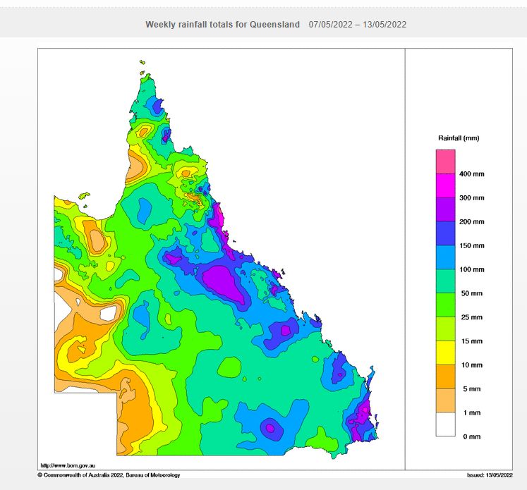 Weekly QLD Rainfall Extreme Storms